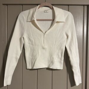 NWOT Abercrombie Ribbed Quarter Zip Sweater